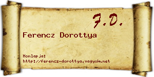 Ferencz Dorottya névjegykártya